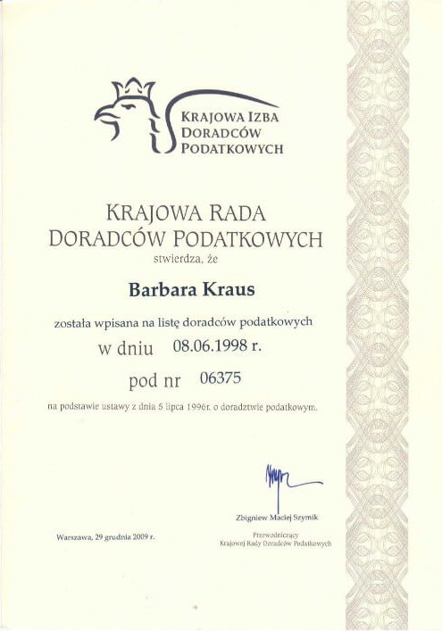biuro rachunkowe wrocław certyfikat